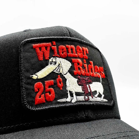 Wiener Rides 25 Cents Black Patch Hat