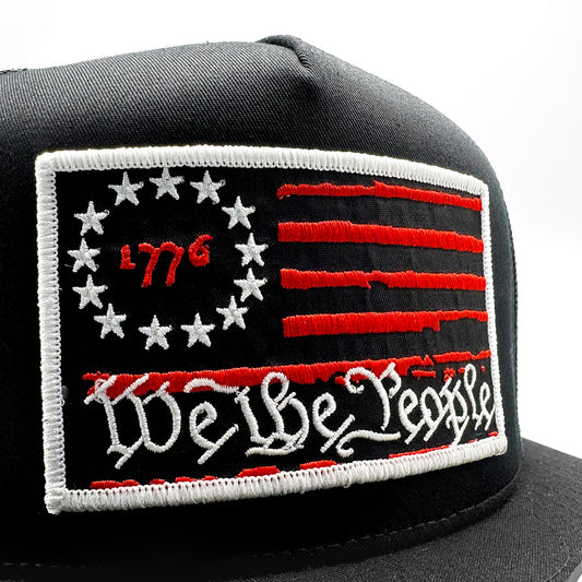 We the People Patriotic American Flag Trucker Hat