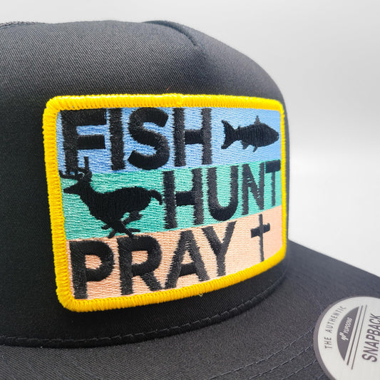 Fish Hunt Pray Christian Trucker Hat