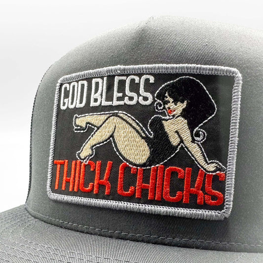 God Bless Thick Chicks Trucker Hat