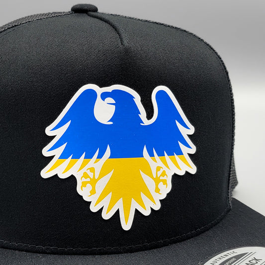 Stand with Ukraine, Ukrainian Flag Eagle Crest Trucker Hat