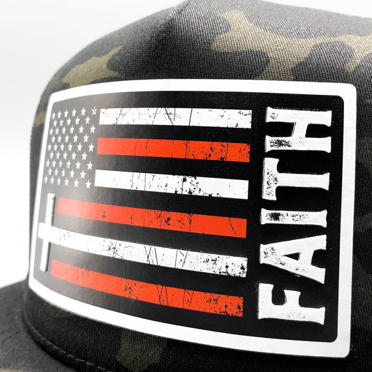Faith Christian American Flag Trucker