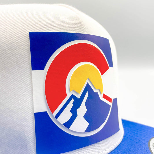 Colorado Raised Square Flag Trucker