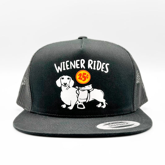 Wiener Rides 25 Cents Funny Dachshund Trucker Hat