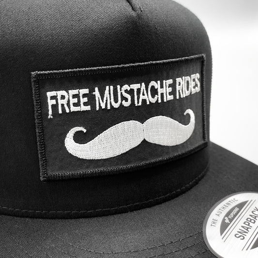 Free Mustache Rides Funny, Retro Trucker