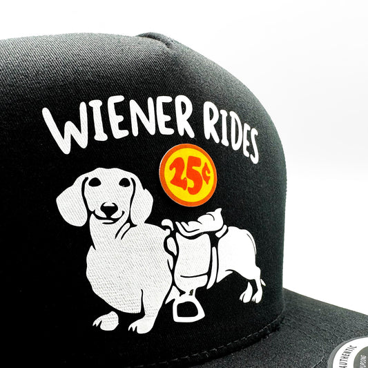 Wiener Rides 25 Cents Funny Dachshund Trucker Hat