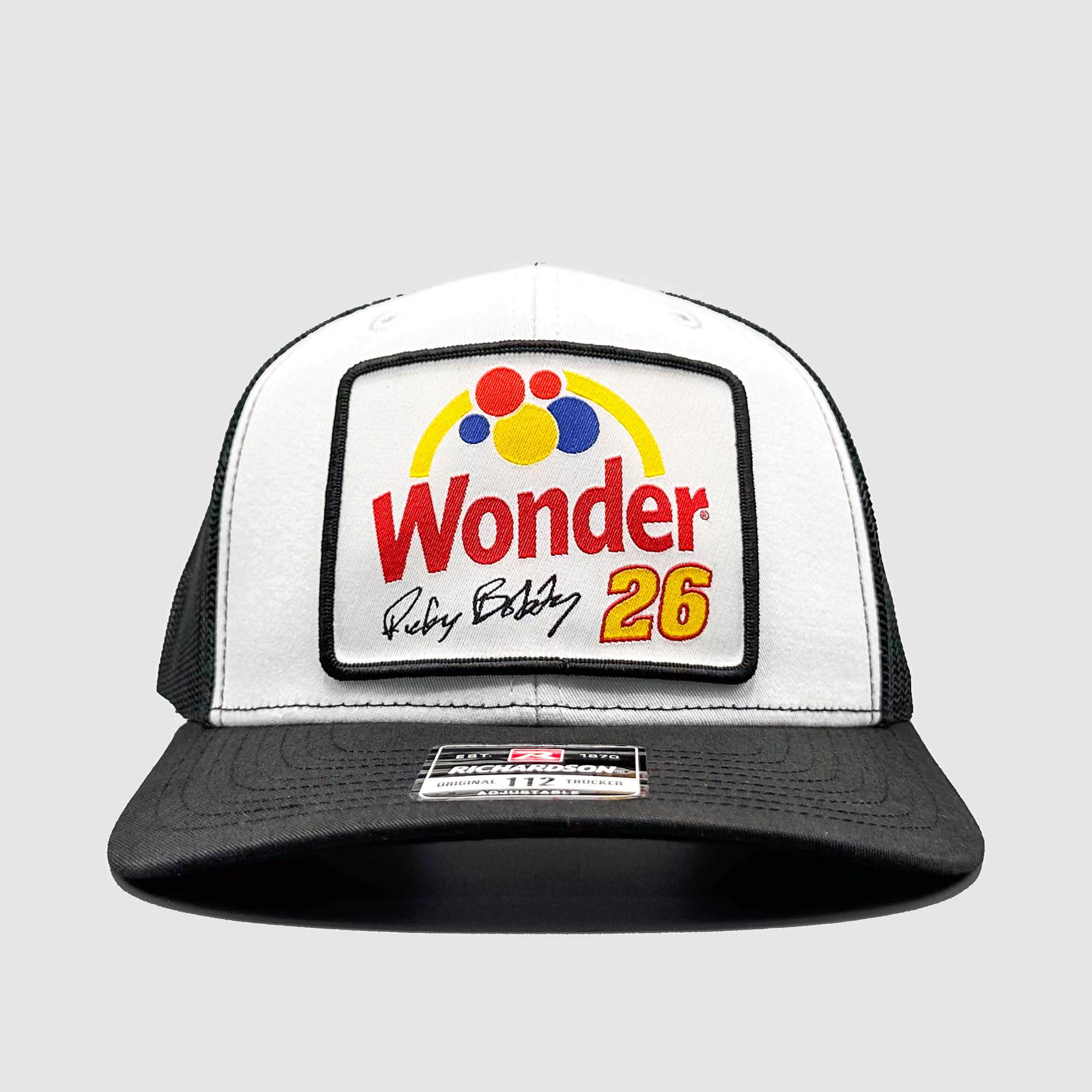 Wonder Racing Label Ricky Bobby Signature Wonder Racing Trucker Hat, Nascar Richardson 112 ...