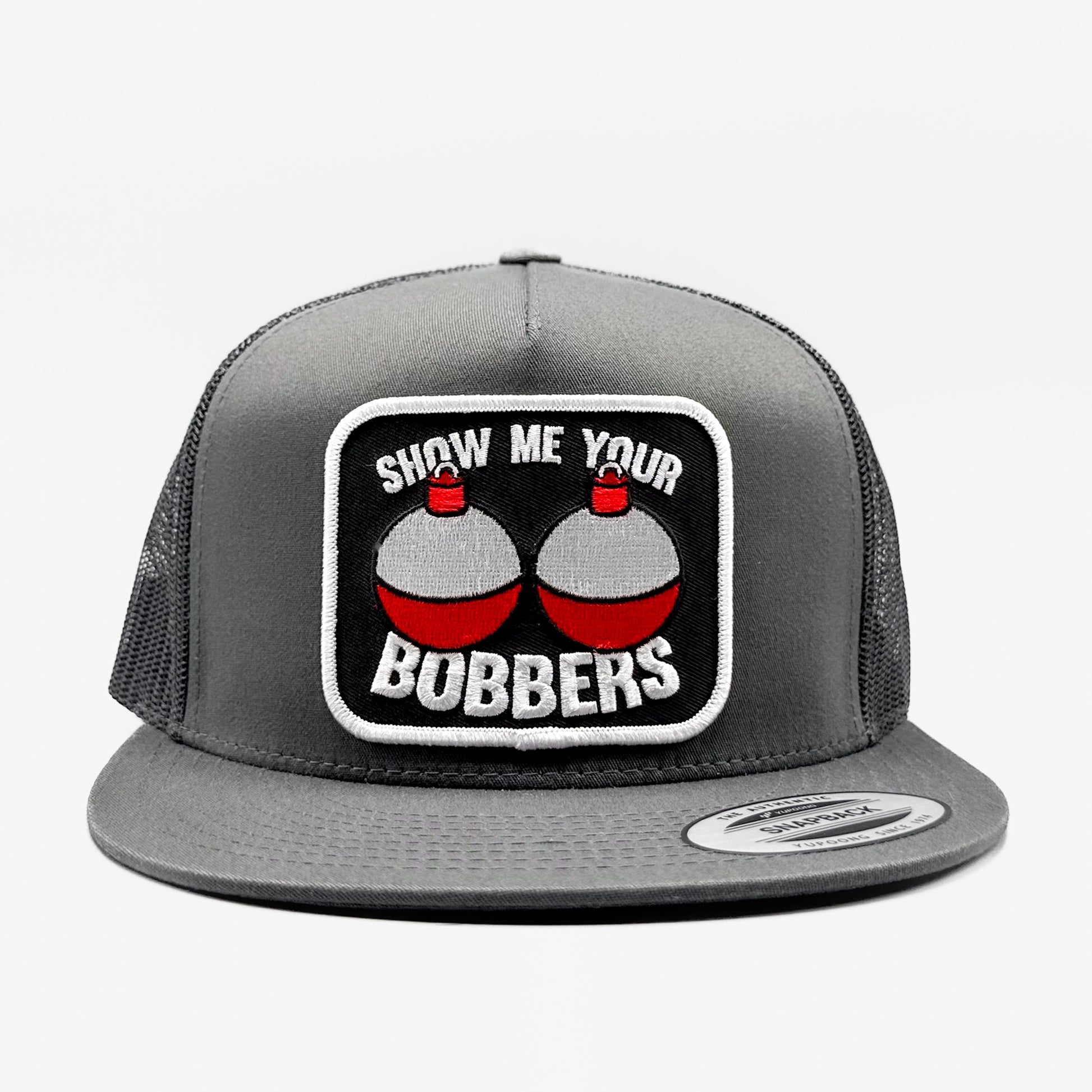 Show Me Your Bobbers Funny Fishing Trucker Hat, Gray Yupoong 6006 – Vintage  Truckers