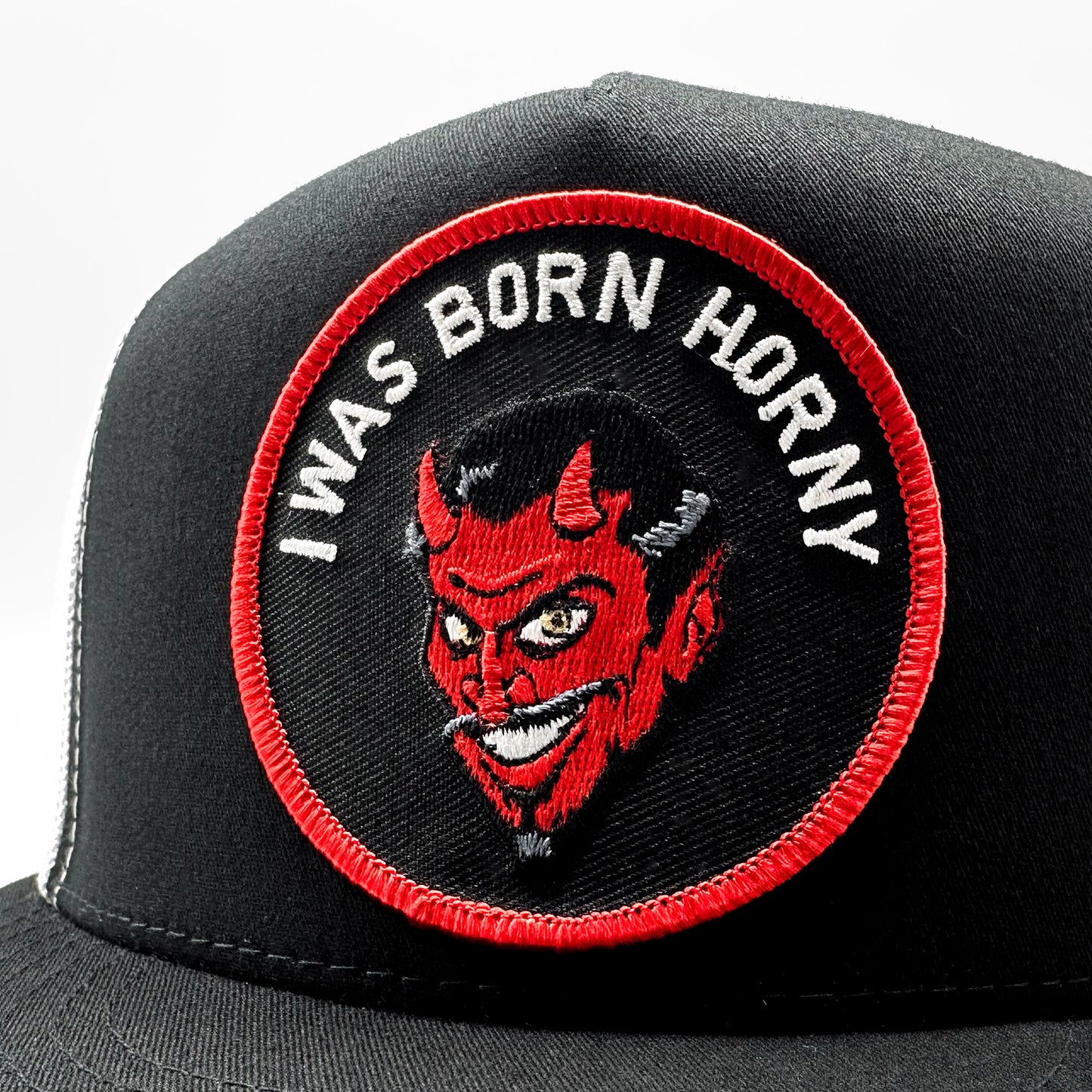 Born Horny Naughty Devil Trucker Hat