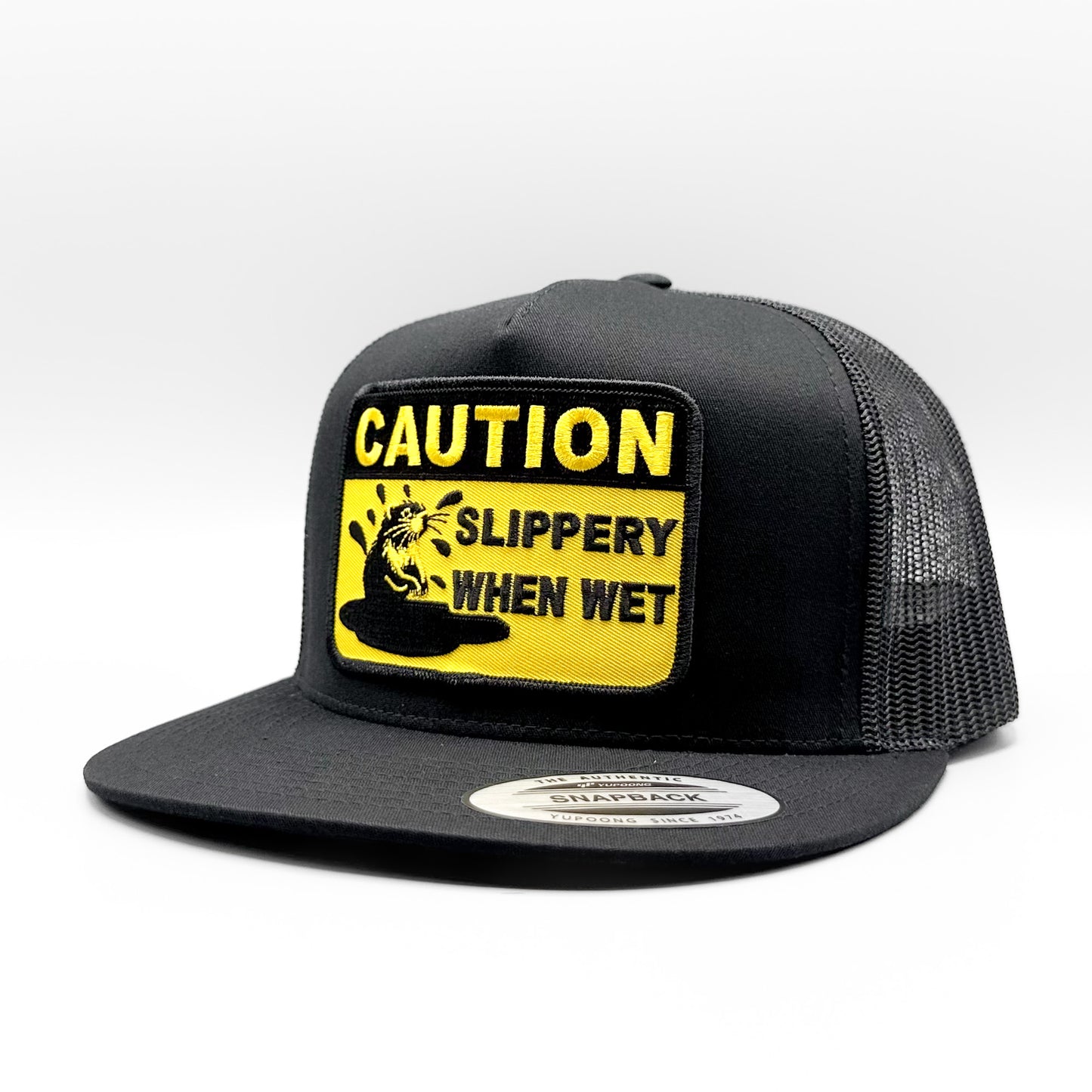 Beavers "Caution Slippery When Wet" Funny Trucker Hat