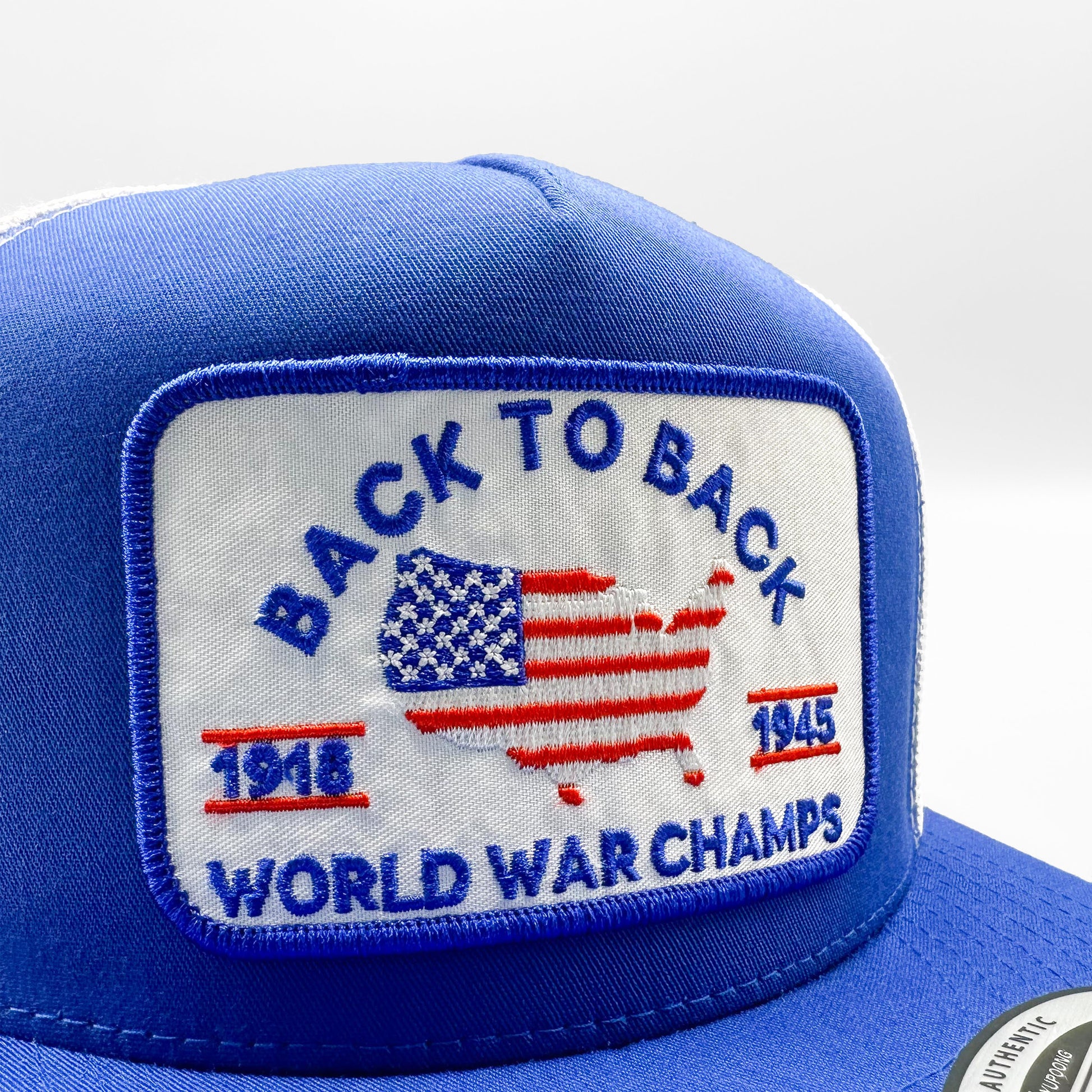 Back to Back World War Champs Patriotic Military Veterans Trucker