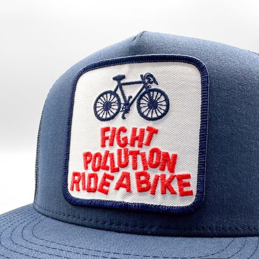 Fight Pollution Ride a Bike Trucker Hat