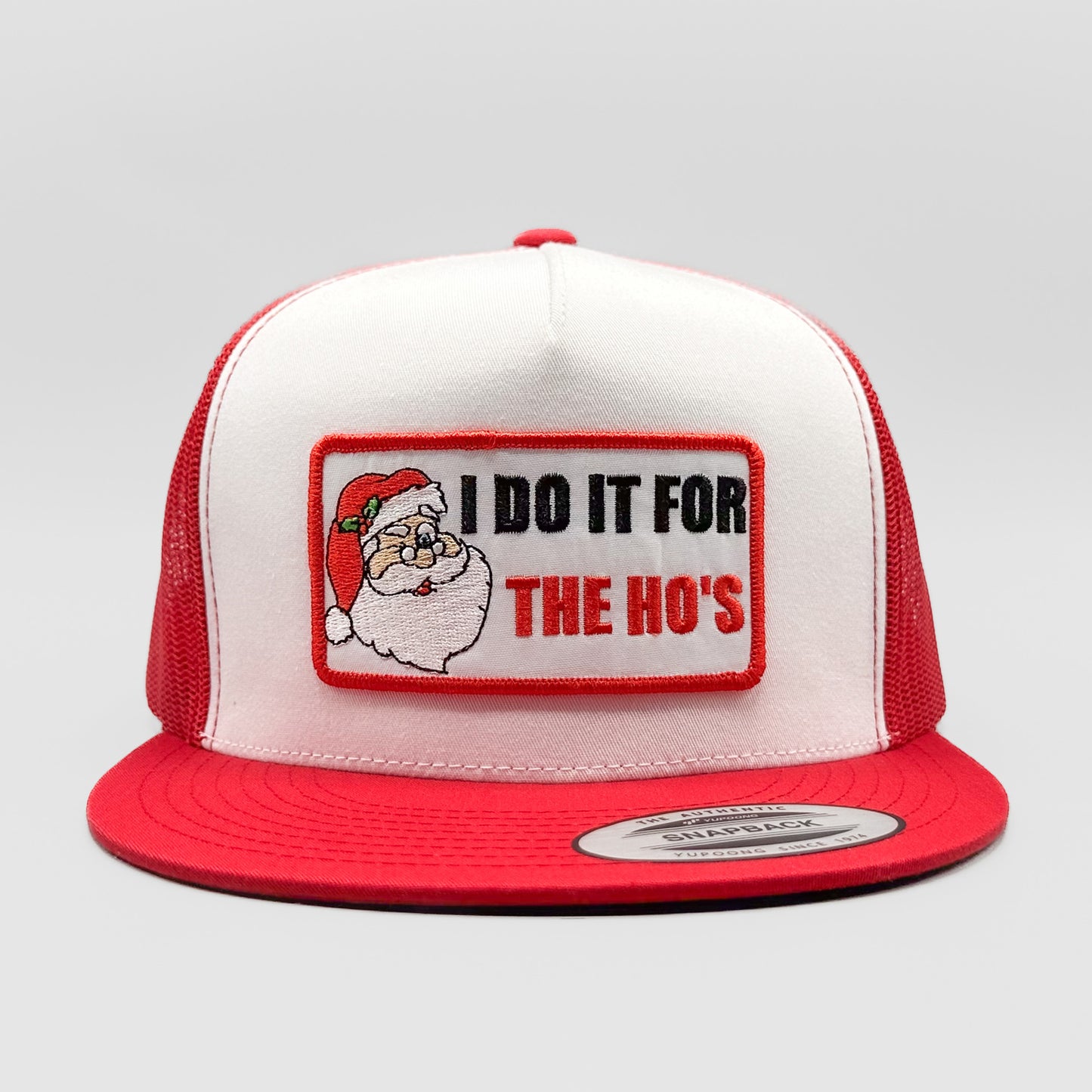 Santa "I Do it for the Ho's" Christmas Trucker Hat