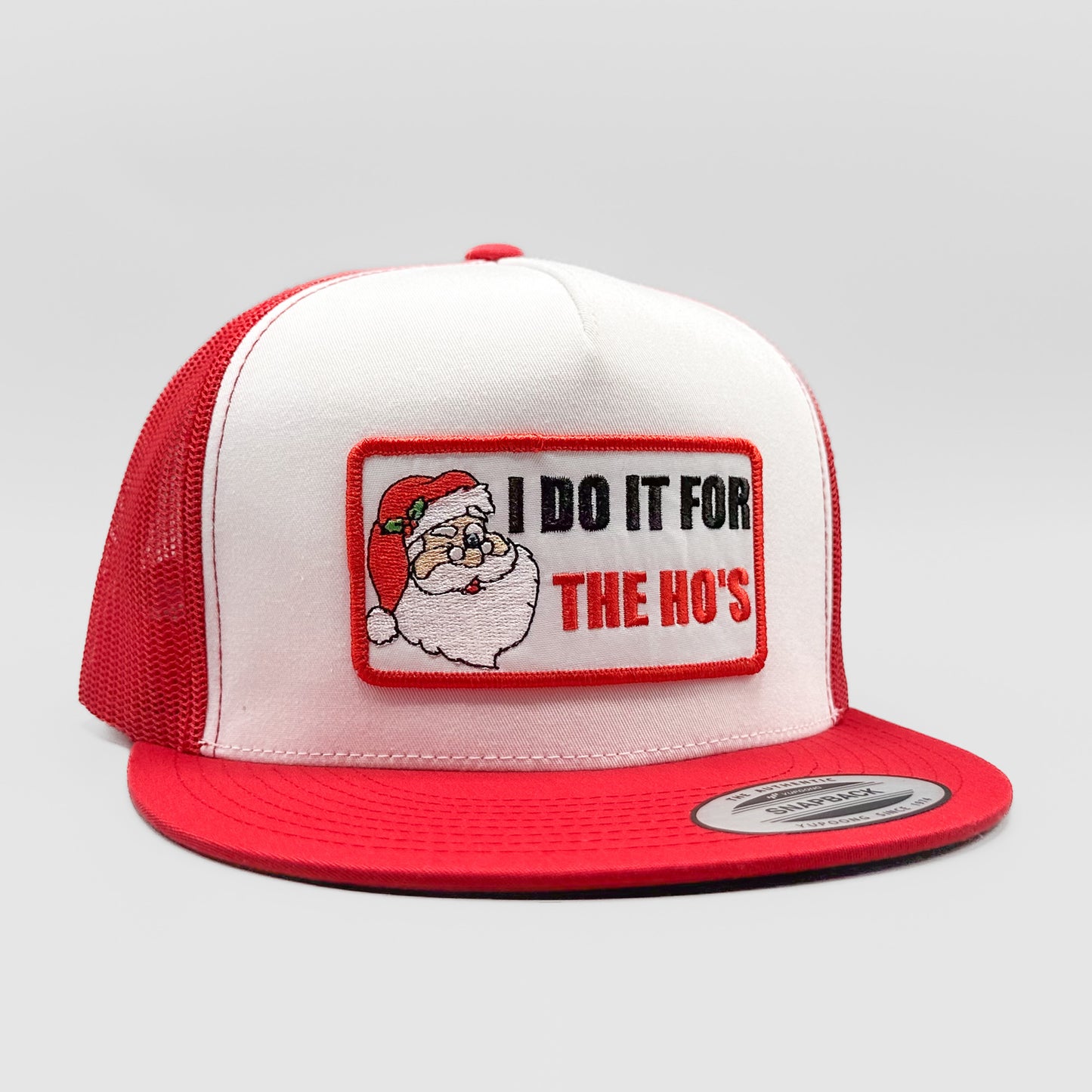 Santa "I Do it for the Ho's" Christmas Trucker Hat