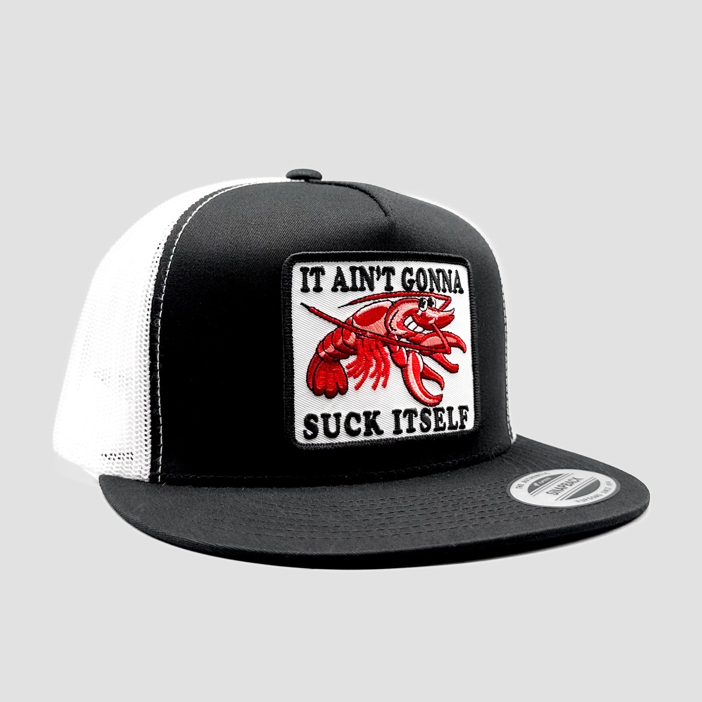 crawfish smoking a cigarette hat Repeat Trucker Fleurty Girl Louisiana Crawfish Cos signature logo embroidered on a classic trucker cap style built with the Richardson quality and consistent fit youve come to expect PRE-ORDER* "USA Crawfish" Men's Cap