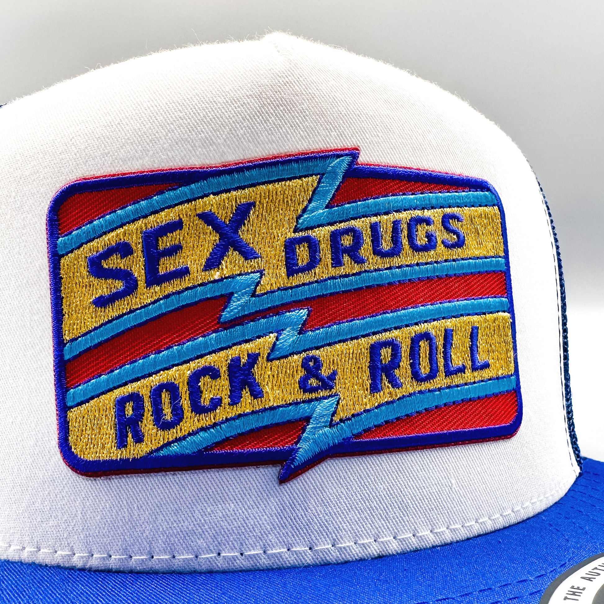 Sex Drugs Rock & Roll Trucker Hat, 70s 80s Vintage Patch, Yupoong 6006 –  Vintage Truckers