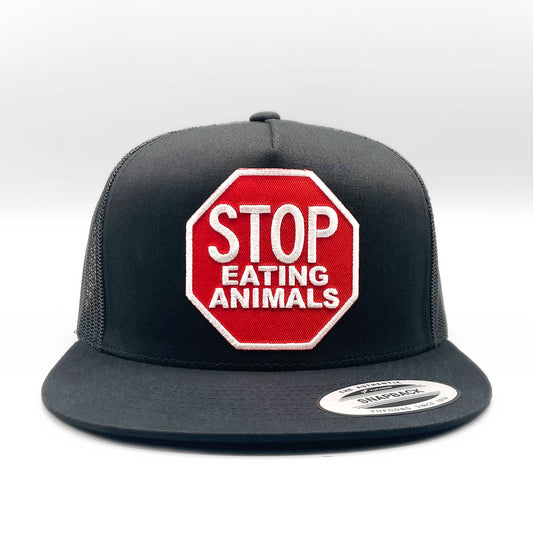 Vegetarian Stop Eating Animals PETA Trucker Hat