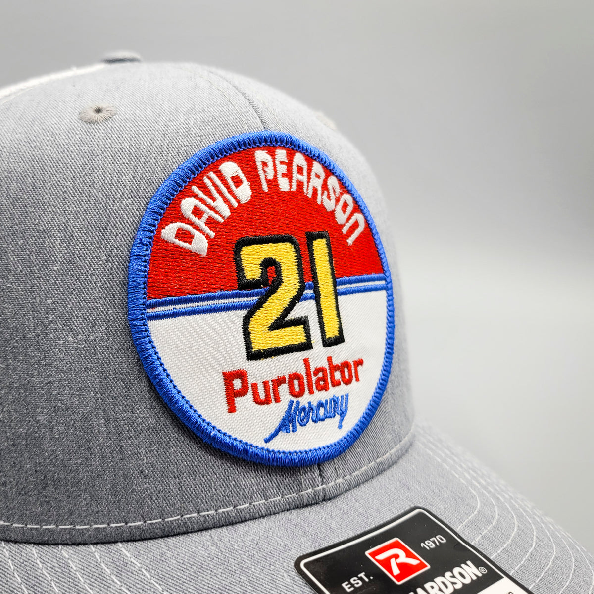 Mercury Racing Patch David Pearson Purolator Mercury Racing Patch, Gray Richardson 112 Hat ...