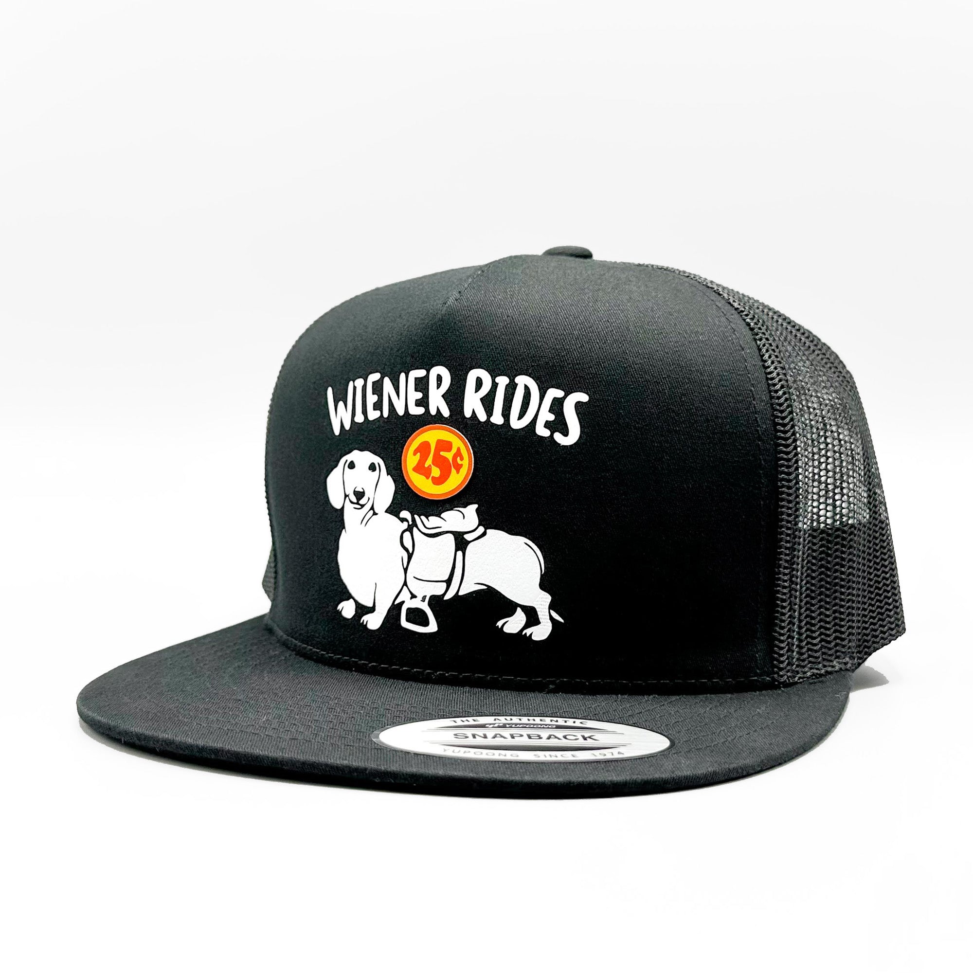 Wiener Rides 25 Cents Funny Dachshund Trucker Hat