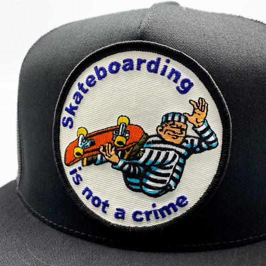 Skateboarding is not a Crime Retro Trucker