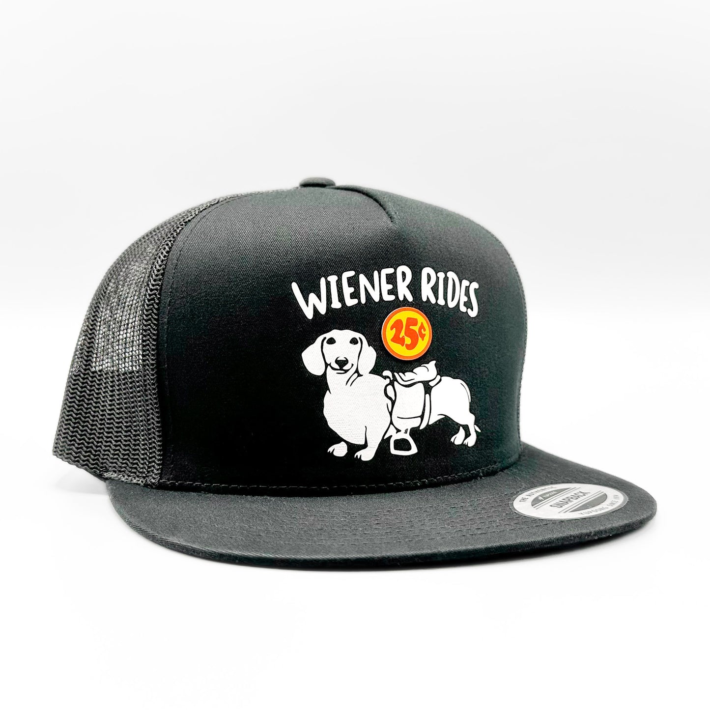 Wiener Rides 25 Cents Funny Dachshund Trucker Hat