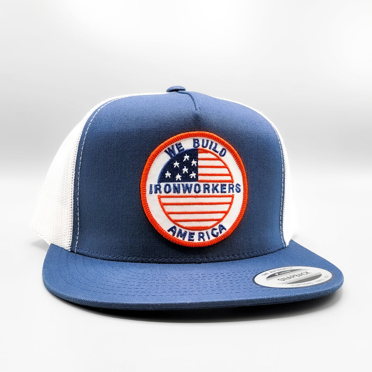 USA Ironworkers "We Build America" Union Welder Navy Trucker Hat