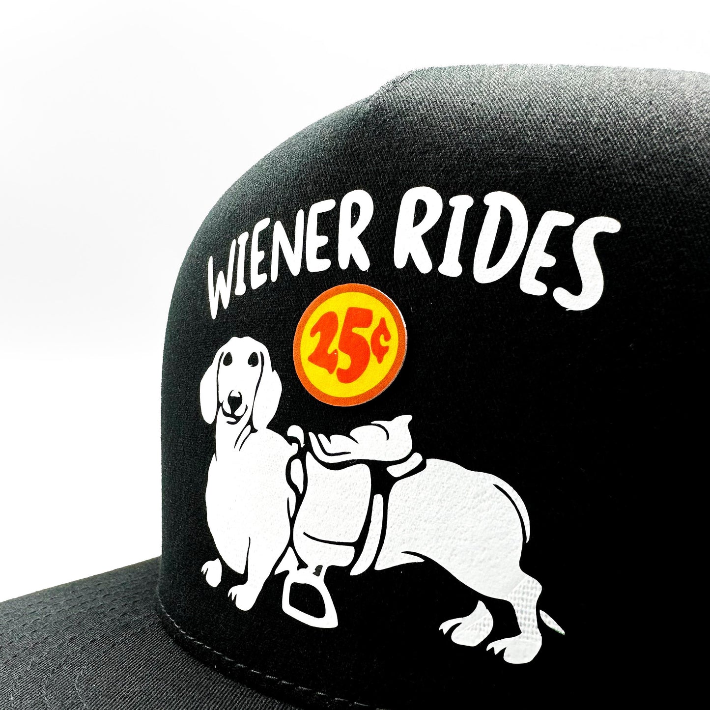 Wiener Rides 25 Cents Funny Dachshund Trucker Hat