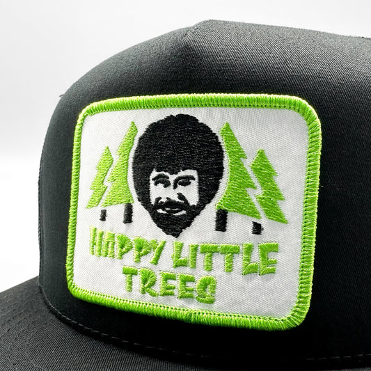 Bob Ross Happy Little Trees Retro 80s Trucker