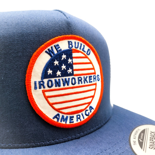 USA Ironworkers "We Build America" Union Welder Navy Trucker Hat