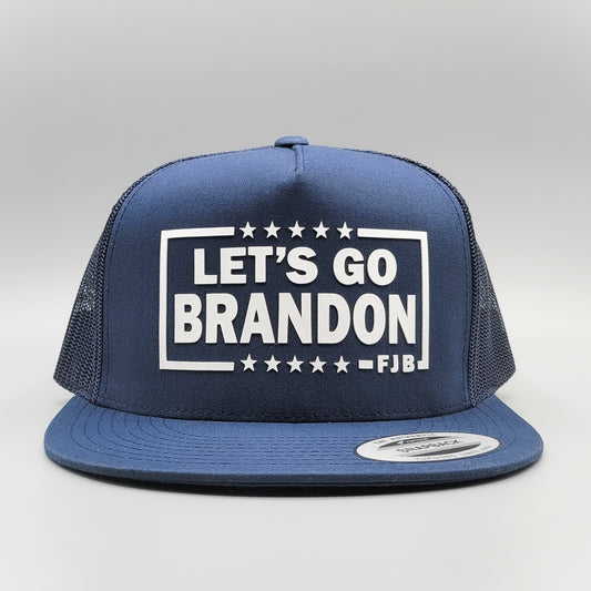 Let's Go Brandon Hat, LGB FJB Funny Joe Biden Republican Trucker Hat (Navy)